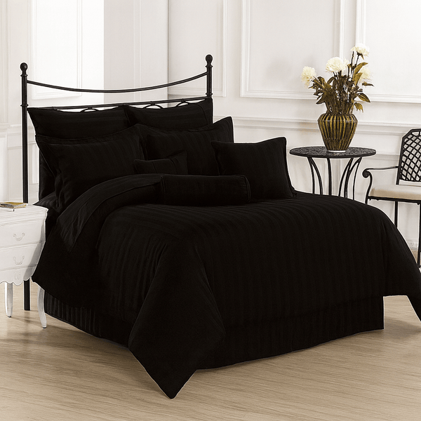 BLACK STRIPE - BEDSHEET 3 - SET - IMPERIAL FABRICS