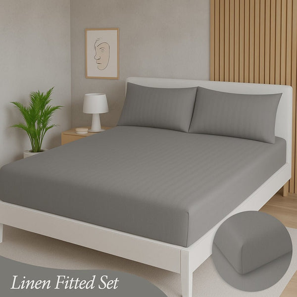 CHARM GRAY - ULTRA SOFT FITTED SHEET - IMPERIAL FABRICS