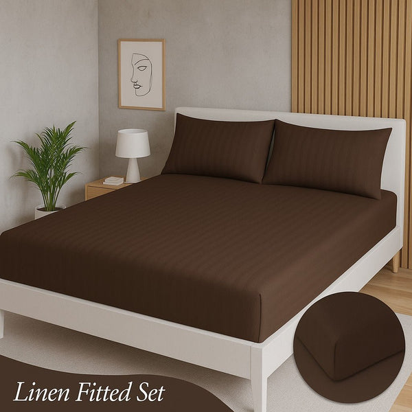CHOCOLATE BROWN - ULTRA SOFT FITTED SHEET - IMPERIAL FABRICS