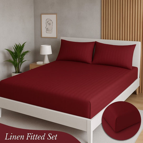 DARK MAROON - ULTRA SOFT FITTED SHEET - IMPERIAL FABRICS