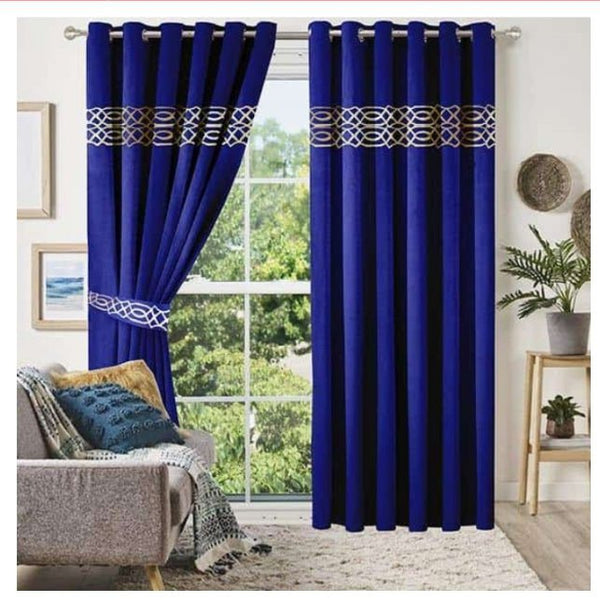 DEEP RICH BLUE - VELVET WINDOW CURTAINS (ULTRA SOFT) - IMPERIAL FABRICS