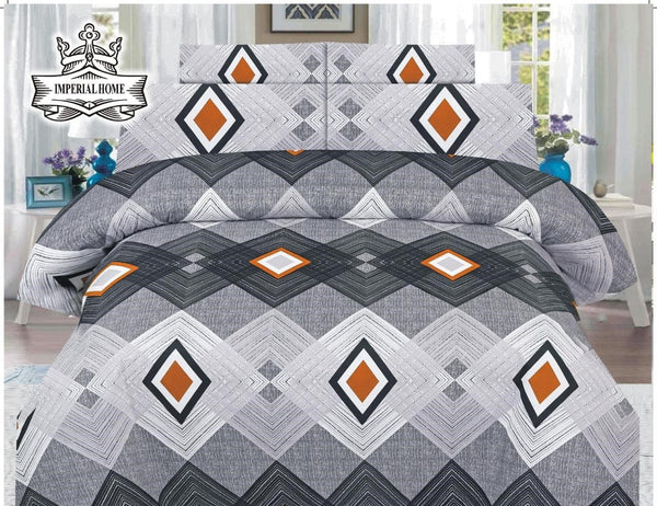 DIAMOND PATTERN 6 - PIECE QUILTED BEDDING SET – 1 COMFORTER, 1 FLAT SHEET & 4 PILLOWCASES - IMPERIAL FABRICS