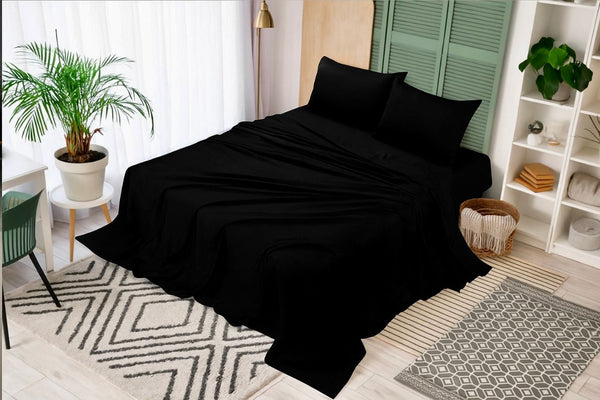 Midnight Luxe – 3PC Cotton Satin Bedsheet Set - IMPERIAL FABRICS