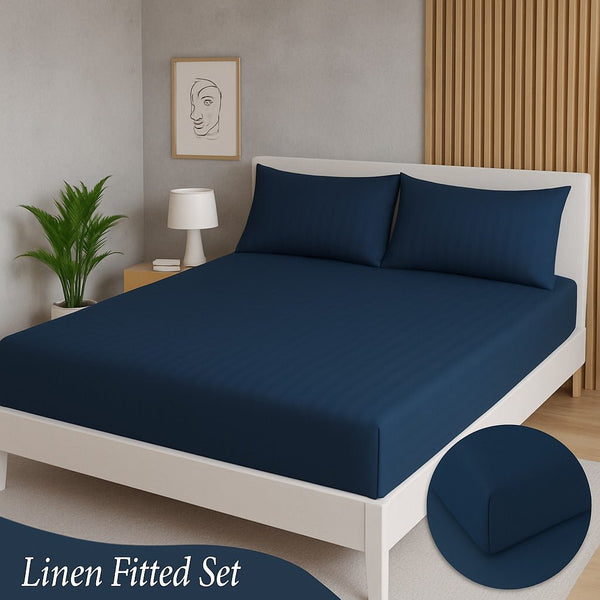 NAVY BLUE - ULTRA SOFT FITTED SHEET - IMPERIAL FABRICS