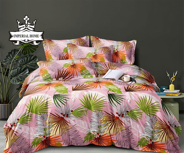 PINK FLORAL 3 - PCS BED - SET - IMPERIAL FABRICS