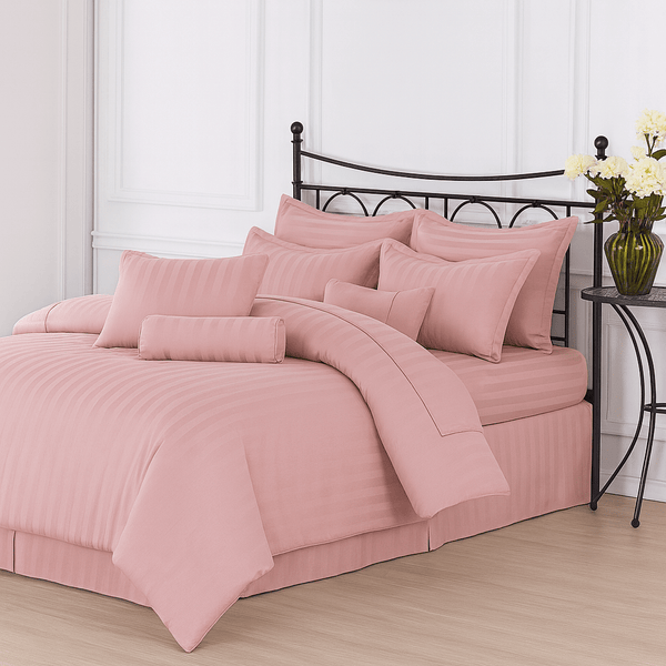 PINK - STRIPE BEDSHEET 3 - SET - IMPERIAL FABRICS