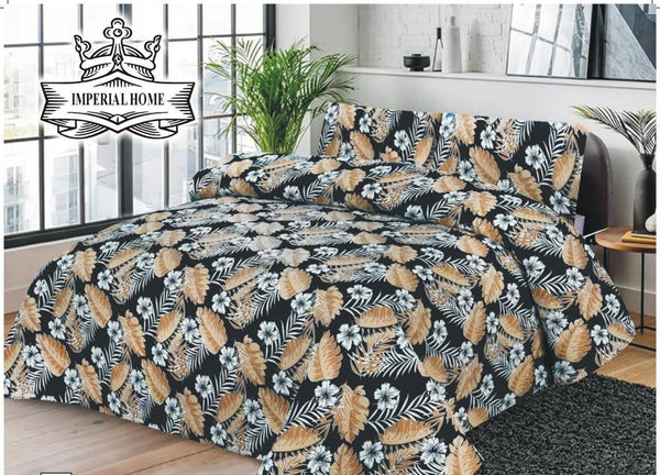 TROPICAL NOIR 6 - PIECE QUILTED BEDDING SET – 1 COMFORTER, 1 FLAT SHEET & 4 PILLOWCASES - IMPERIAL FABRICS