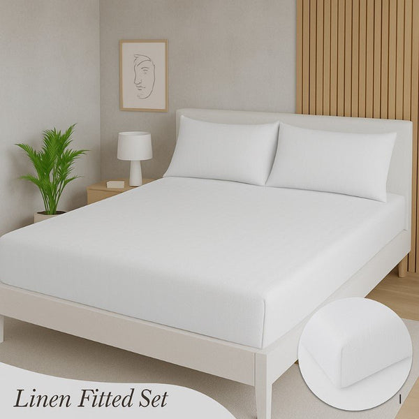 WHITE - ULTRA SOFT FITTED SHEET - IMPERIAL FABRICS