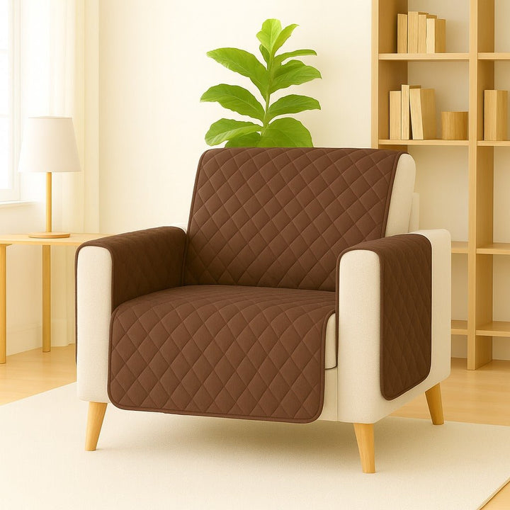 WOOD BROWN – PREMIUM QUILTED SOFA RUNNER - IMPERIAL FABRICS